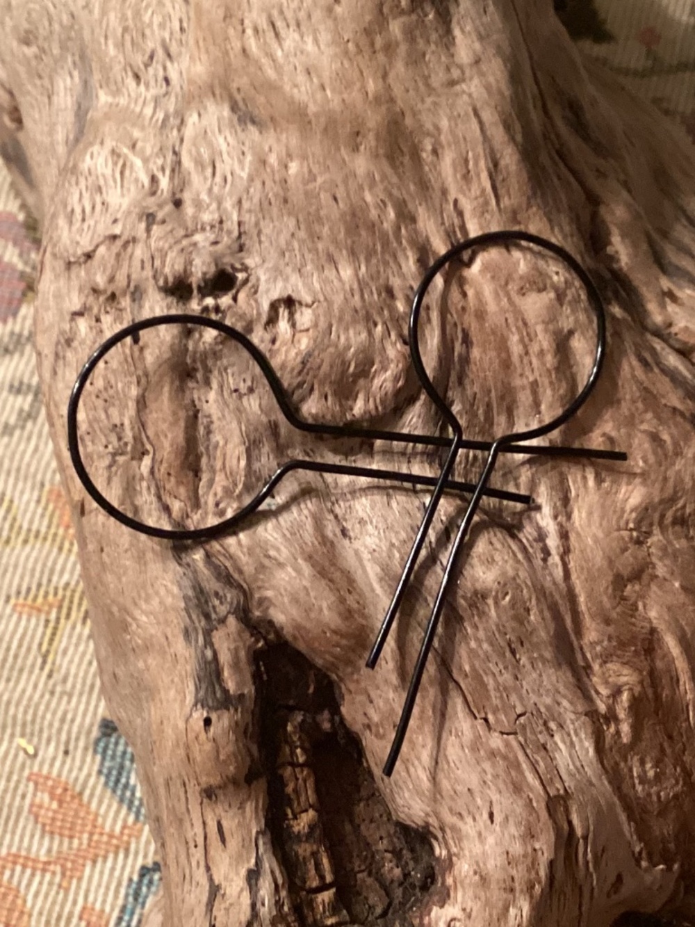 Simple Handmade Black Threader Earrings Threaders